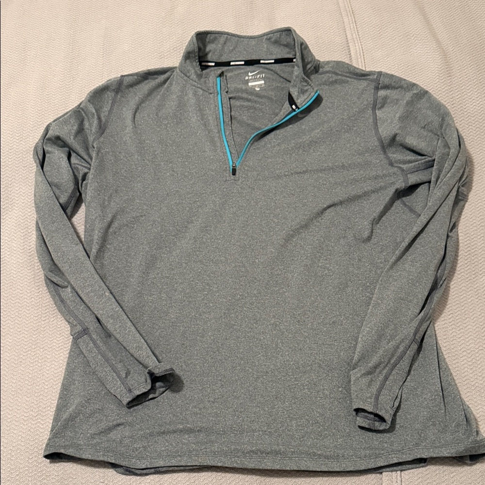 Nike Gray Pullover with Blue Accents